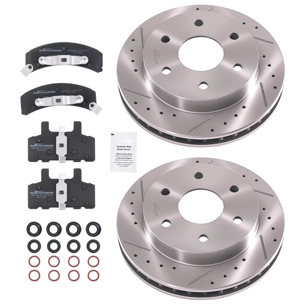 Front Brake Rotors and Pads Kit for GMC/Chevrolet K1500 Suburban (1992–1999)