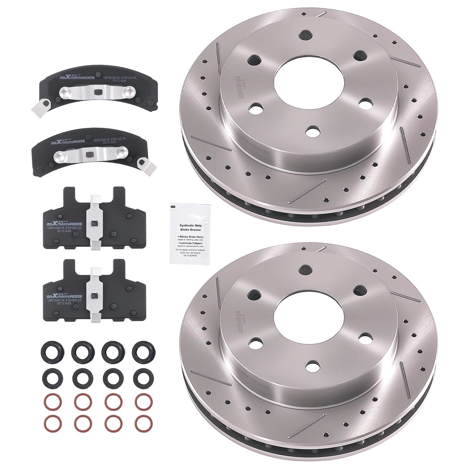 Front Brake Rotors and Pads Kit for GMC/Chevrolet K1500 Suburban (1992–1999)