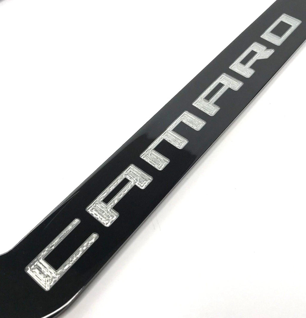 License Plate Frame for Chevrolet SS (Black Silver Red Logo Emblem) (2017–2019)