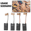 Set of 4 Carbon Brushes for Auto Stop Function (1617014122, 1617014138)