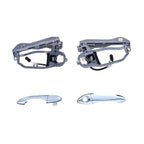 4pcs Front LH+RH Chrome Outer Door Handle and Carrier for BMW X5 (2000–2007)
