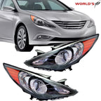 Black Amber Corner Headlights for Hyundai Sonata (2011–2014)