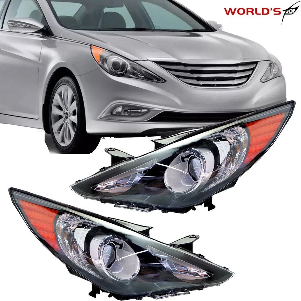 Black Amber Corner Headlights for Hyundai Sonata (2011–2014)