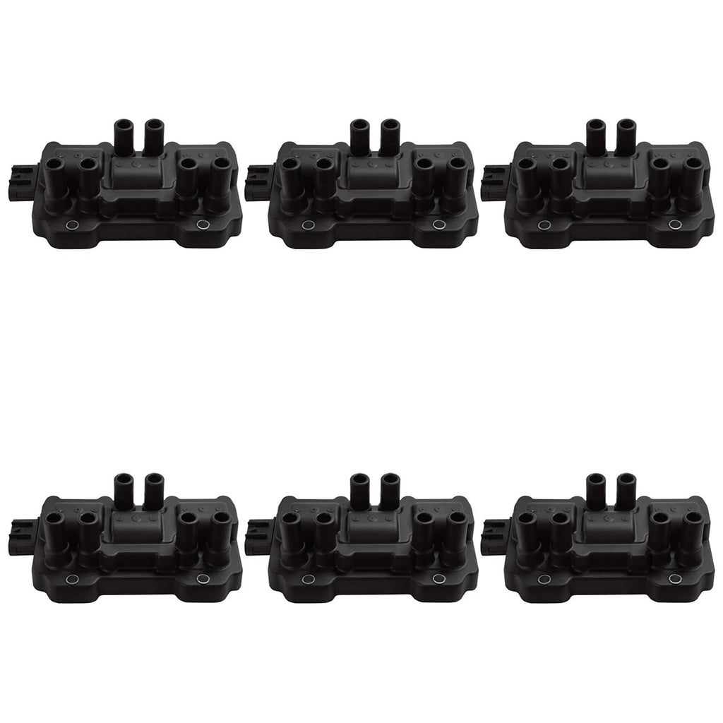 Set of 6 Ignition Coils for Chevy Express Van, GMC Sierra