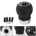 5-Speed Gear Shift Knob Kit for Manual Cars (Black Leather)