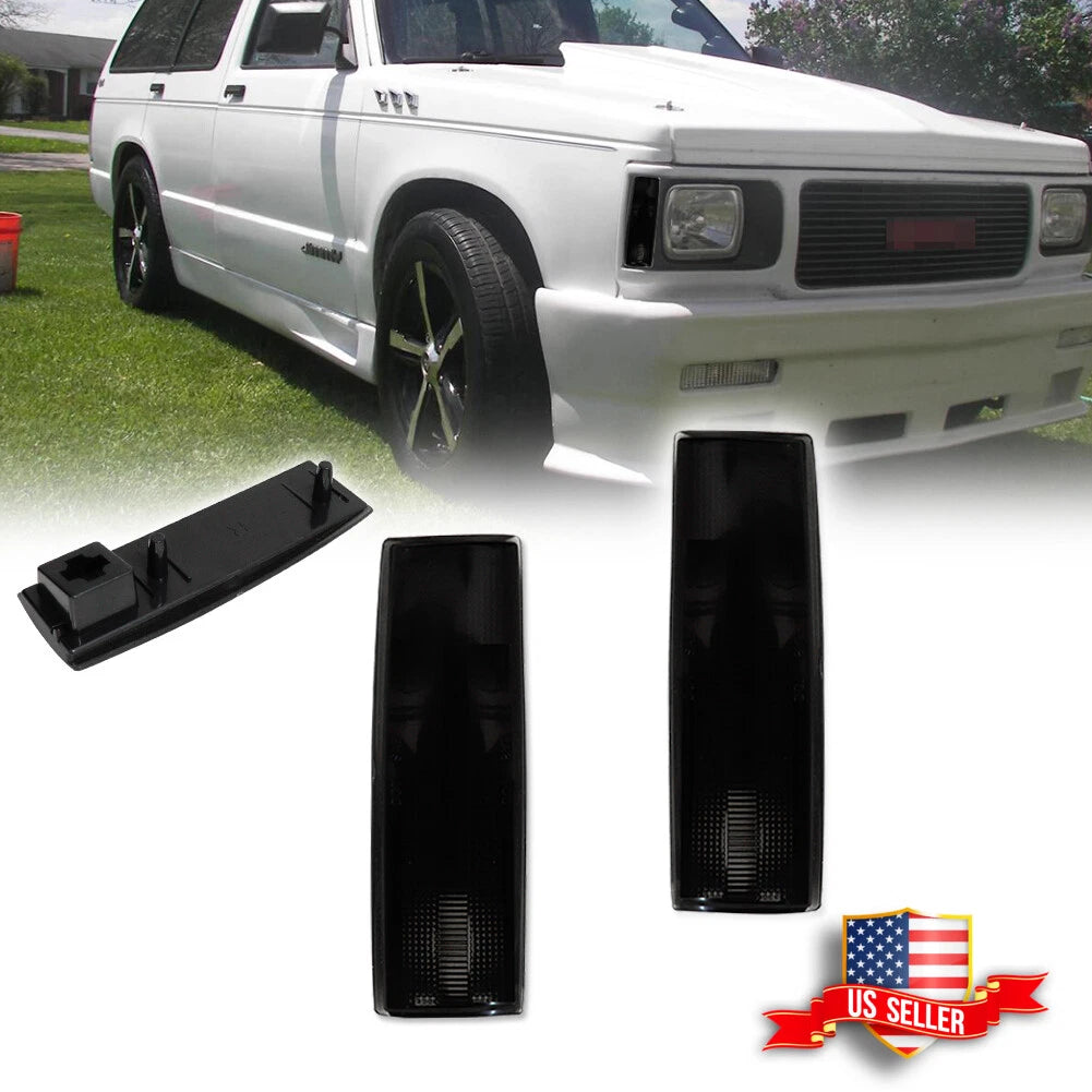 2X Smoked Lens Side Corner Marker Lights for Chevy S10 GMC Jimmy (1994–2004)