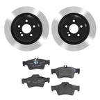 Set of 2 Wagner Rear Rotors & Hella Low-Met Disc Brake Pads for C216 CL550 W221 S600