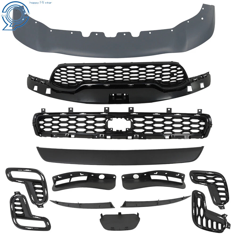 Front Bumper Grill & Headlight Assembly Pair for Dodge Durango (2021-2023)