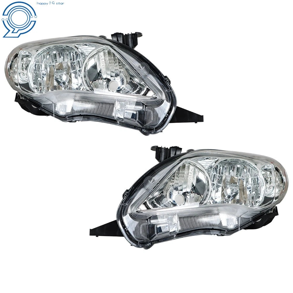 Headlights Pair for Toyota Corolla (2011-2013) Chrome