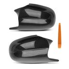 Carbon Style Side Mirror Cover Caps for BMW E90 E91 E92 E93 (2008-2013)