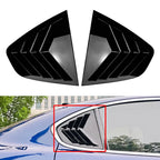 Glossy Black Rear Window Louver Shutter Cover Trim for Alfa Romeo Giulia (2015–2024)