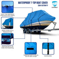 Boat Cover for Contender 33 Tournament (Hard-Top, Blue)