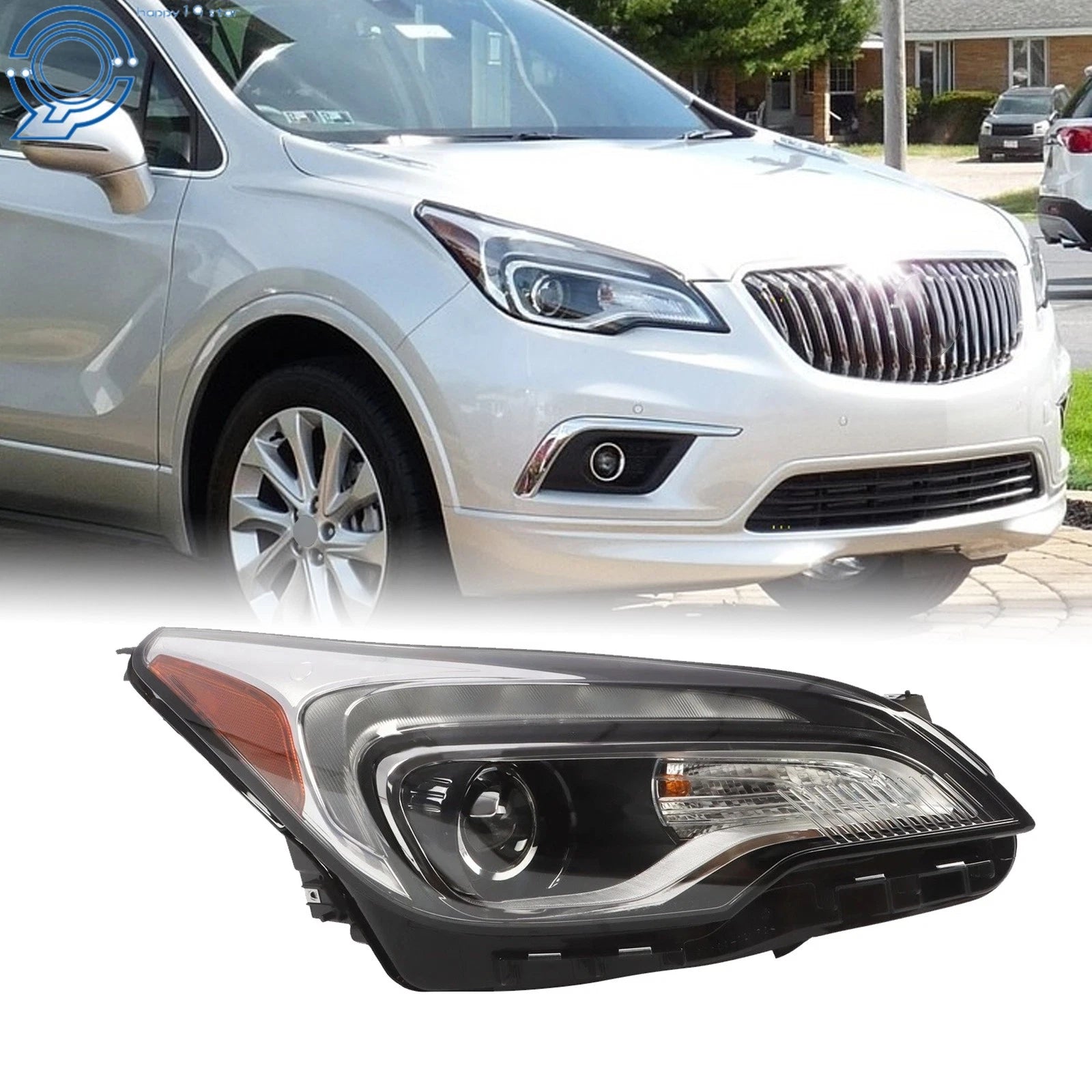 Headlight for Buick Envision (2016–2020) Halogen w/LED DRL Right Side