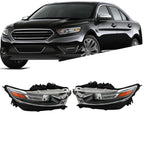 Set of 2 Clear Halogen Headlights for Ford Taurus (2013–2016)