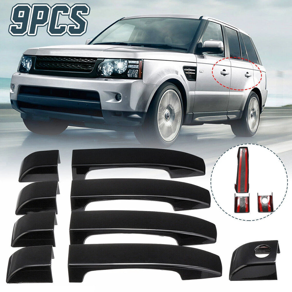 Set of 4 Gloss Black Door Handle Cover Trim for Land Rover Range Vogue L322 (2002–2012)