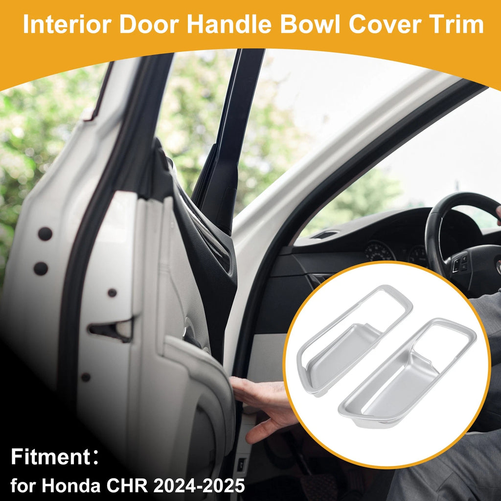 Interior Door Handle Bowl Cover Trim for Honda CHR (2024–2025) Silver Tone