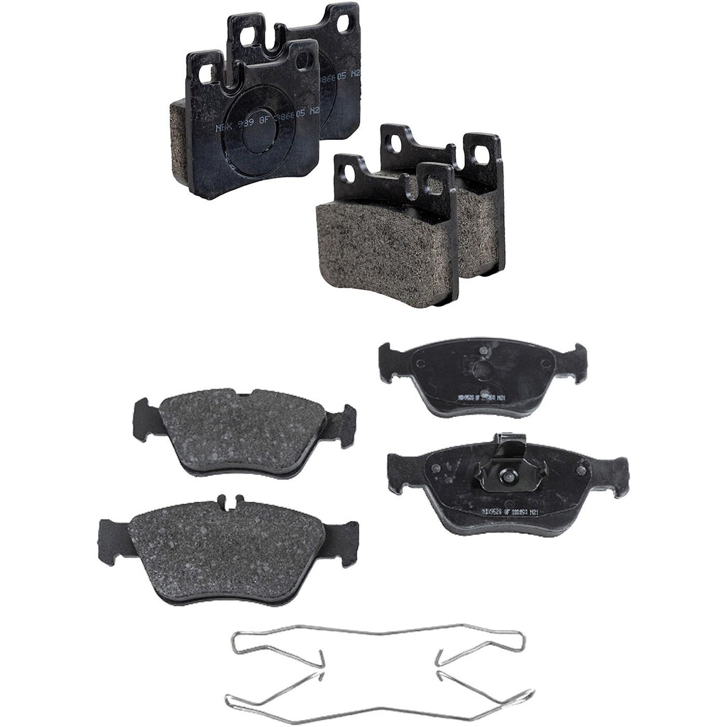 Set of 4 Brake Pads for Mercedes-Benz C280 (1996–1997)