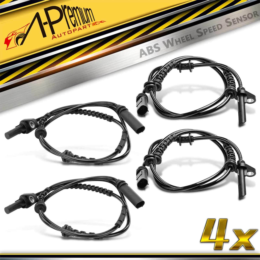 Set of 4 ABS Wheel Speed Sensors for BMW 740i 740Li 750i 750Li (2010–2015)