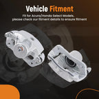 Pair Front Disc Brake Calipers w/ Bracket for Honda Accord (2013–2017) 19-B2660