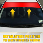 Universal Windshield Banner Red Vinyl Decal Sun Strip 60"x10"