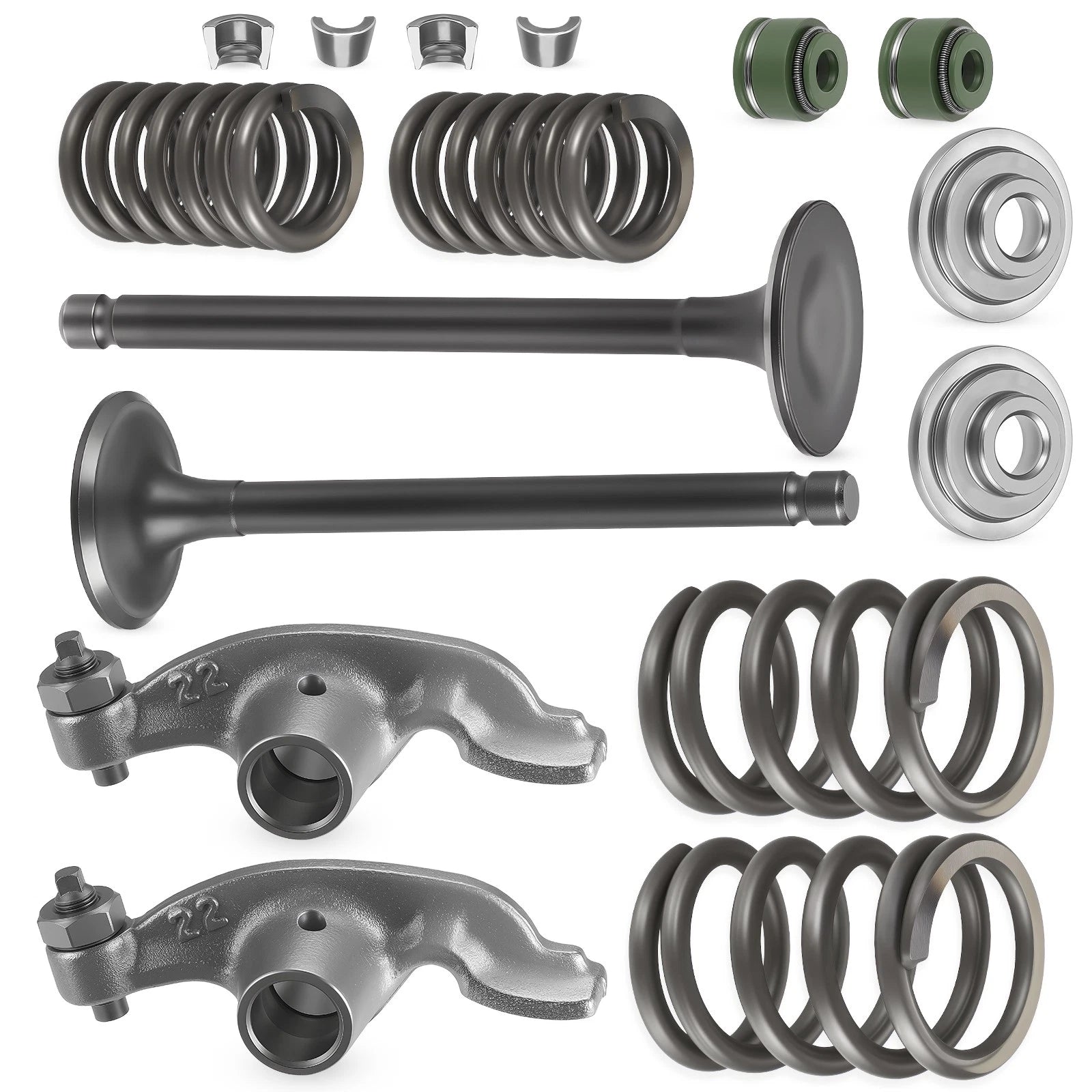 Engine Head Intake Exhaust Valve & Rocker Arm Kit for Honda CRF80F 2004–2013