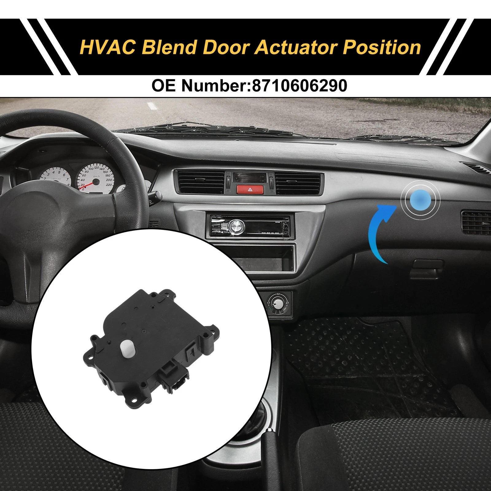 HVAC Heater Blend Door Actuator for Toyota Camry (2015–2018) No. 8710606290