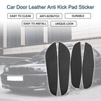 Kick Pad Sticker Leather for BMW 3 Series (2013-2019) Black 1 Set