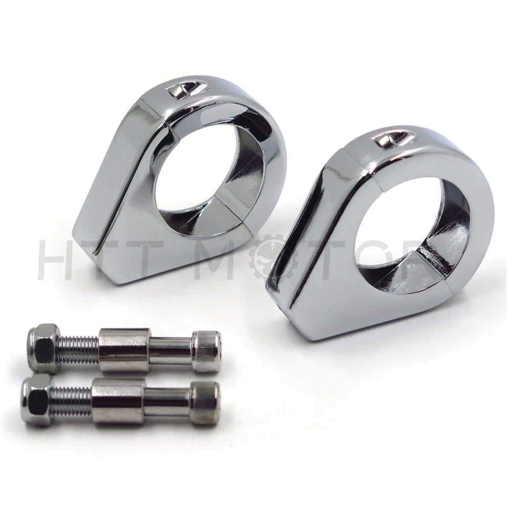 Turn Signal Mount Bracket for Harley (49mm Fork Relocation Clamps)