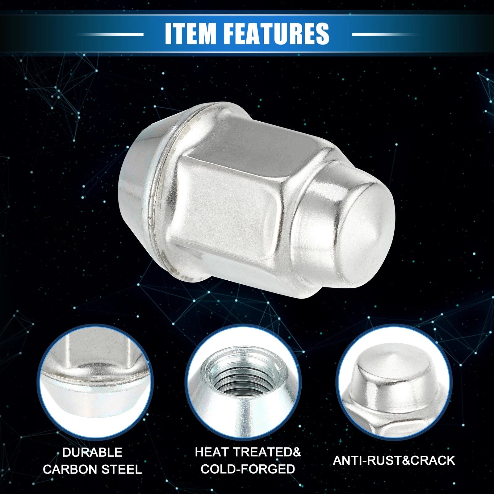 20pcs M12x1.5 Wheel Lug Nuts for Chevrolet Malibu Impala (No.88891748)