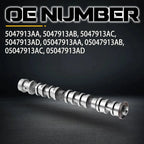 Right Side Intake Camshaft for Chrysler Dodge Jeep Ram 3.6L (2016–2024)