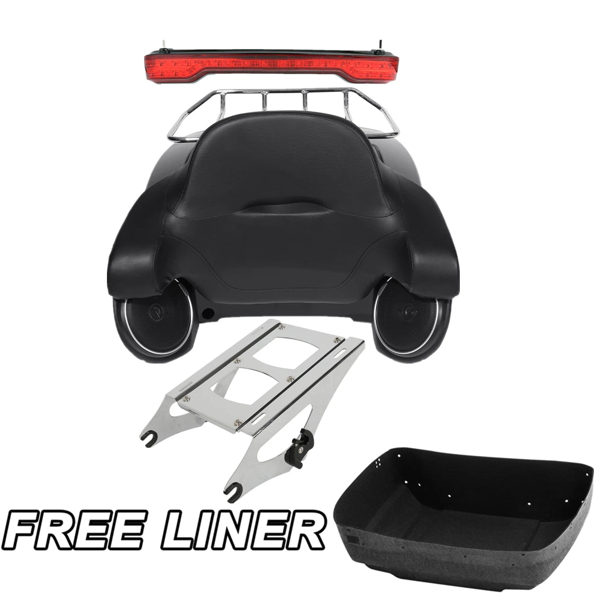 Backrest Rack Light Speakers for Harley Touring (2014–2026)