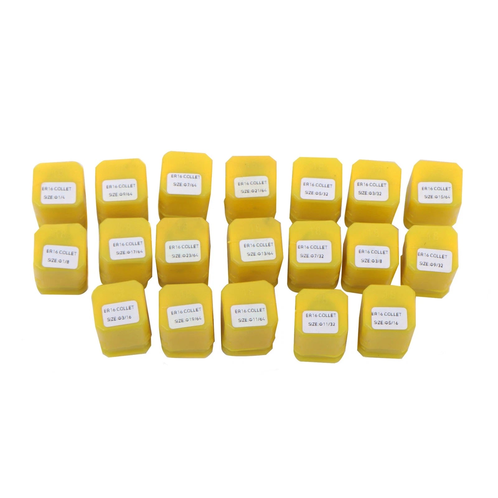 19Pcs ER16 Spring Collet Set for CNC Milling Lathe Tool