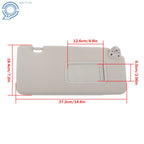 Sun Visor for Nissan Versa (2007–2012) Right Passenger Gray with Mirror