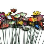 50pcs Waterproof Butterfly Stakes for Garden Display (25x4cm)