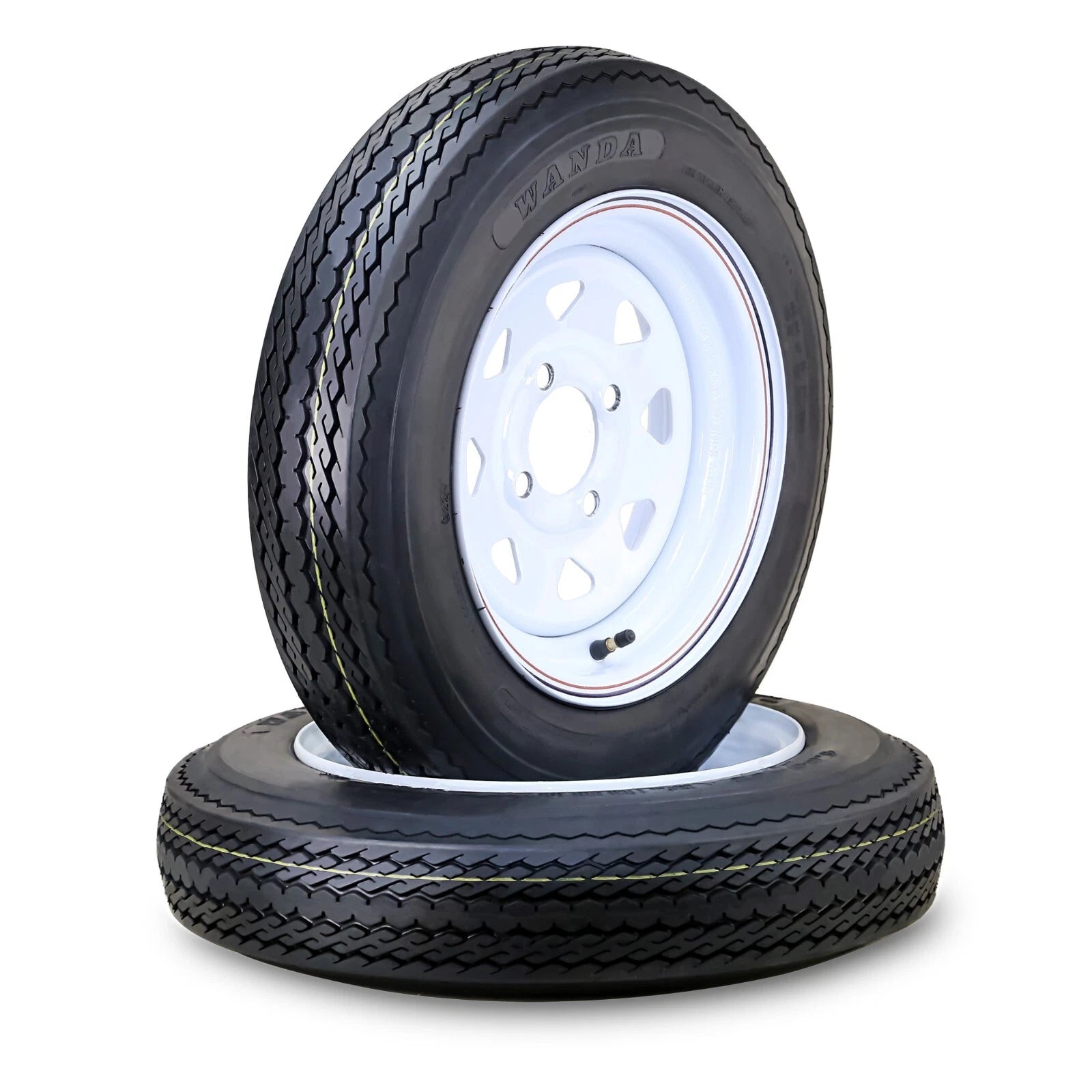 2 WANDA Trailer Tire Wheel Assembly 4.80-12 6-Ply C 79M for Trailer (N/A)