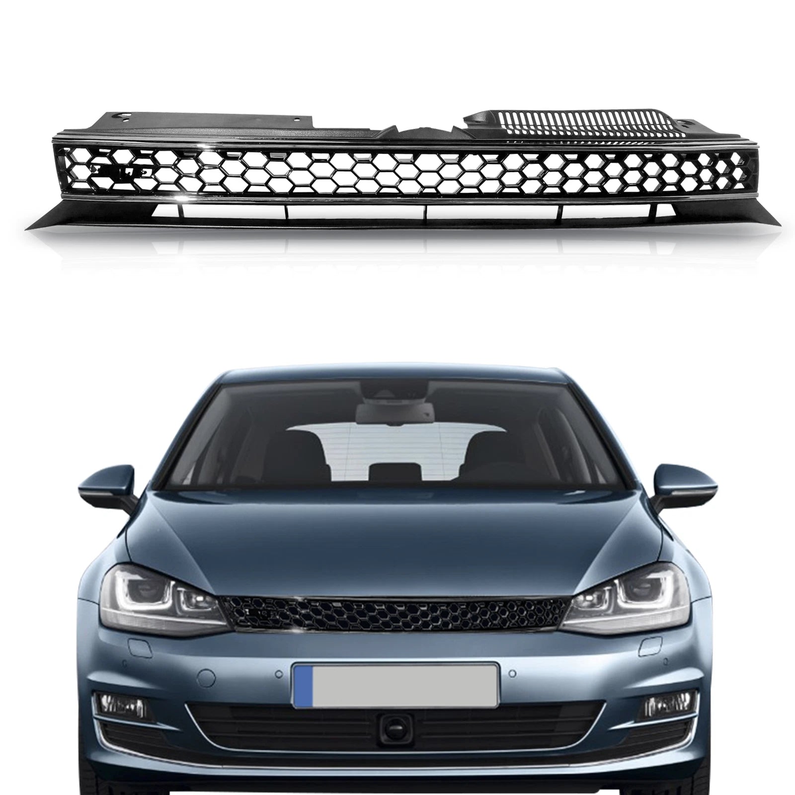 Badgeless Hex Mesh Grille for VW MK6 Golf/GTI/Jetta SportWagen (2010–2014)