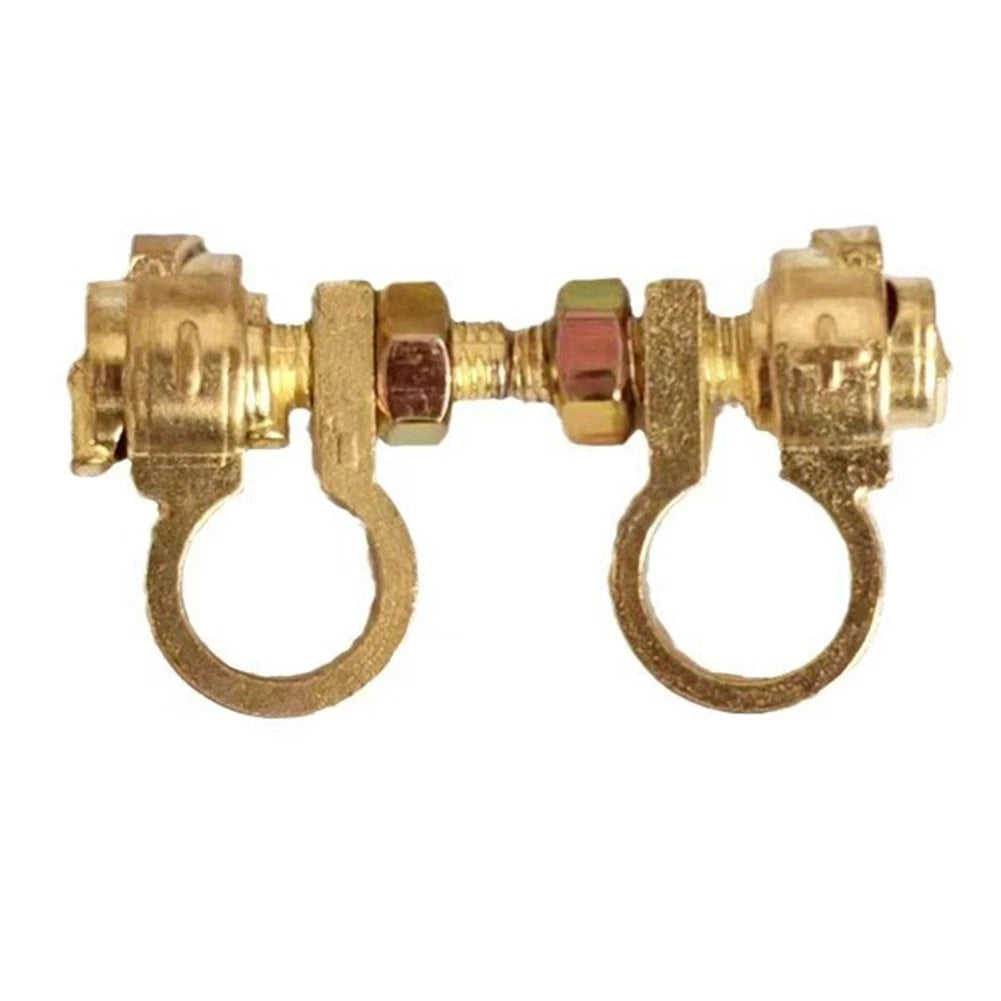 Battery Terminal Connector Pair Brass Clips for Car Boat Truck (Top Post)