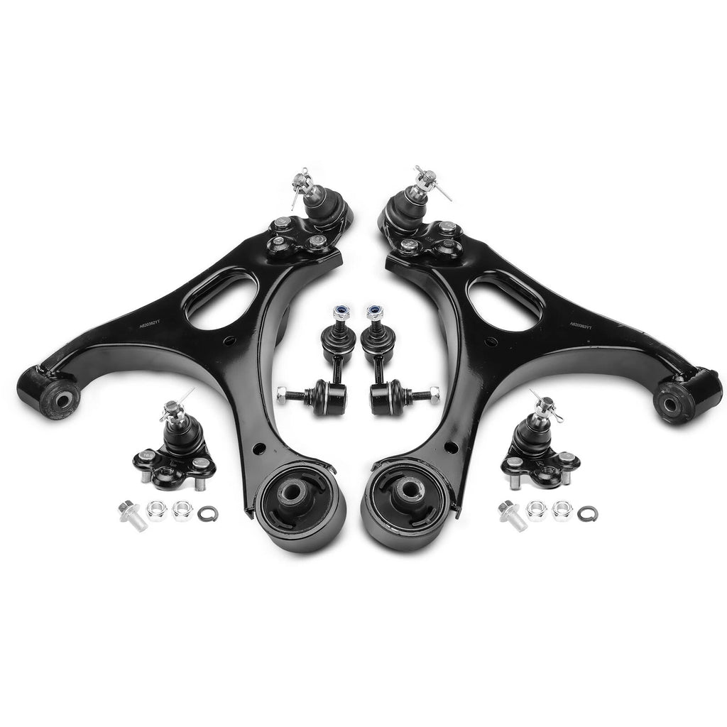 Set of 6 Control Arm, Ball Joint & Sway Bar for Honda Acura