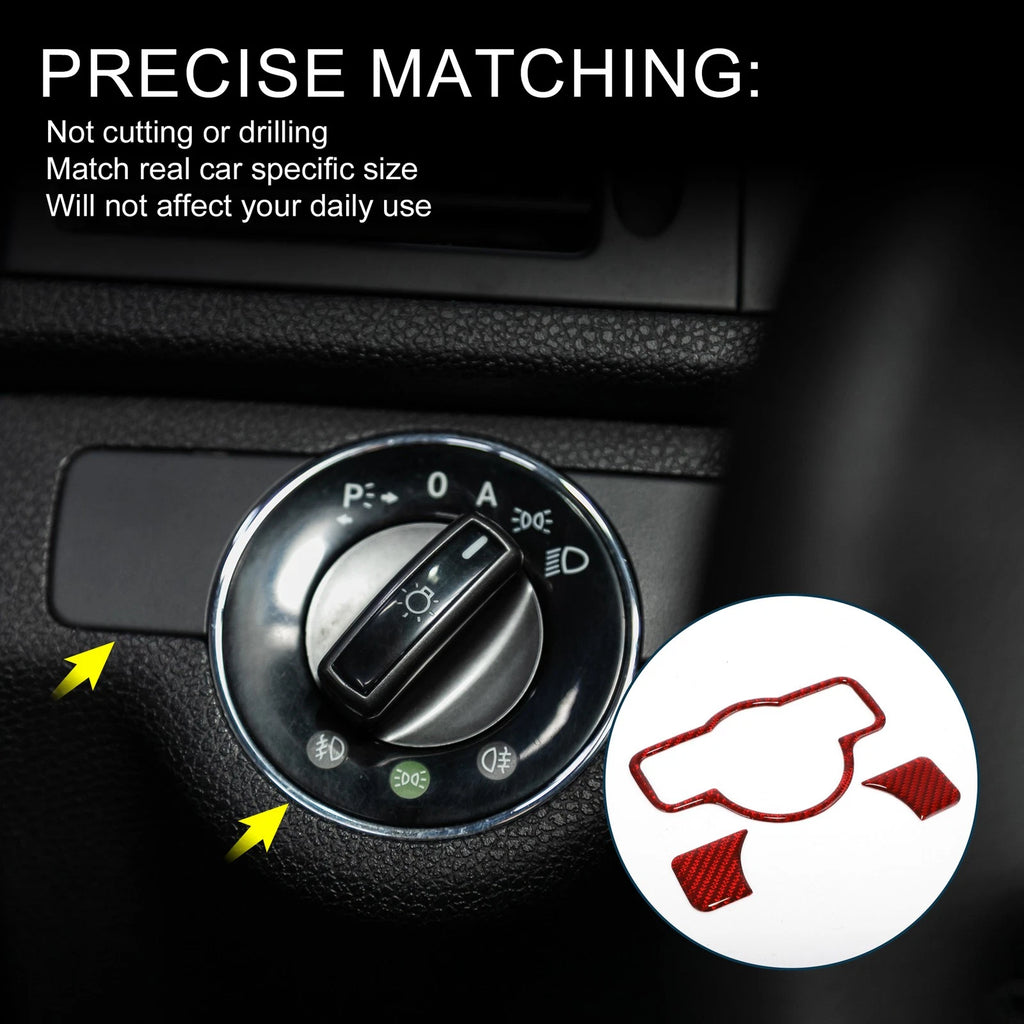Headlight Switch Cover Sticker for Mercedes-Benz A B C E G Class CLA (Type-B)