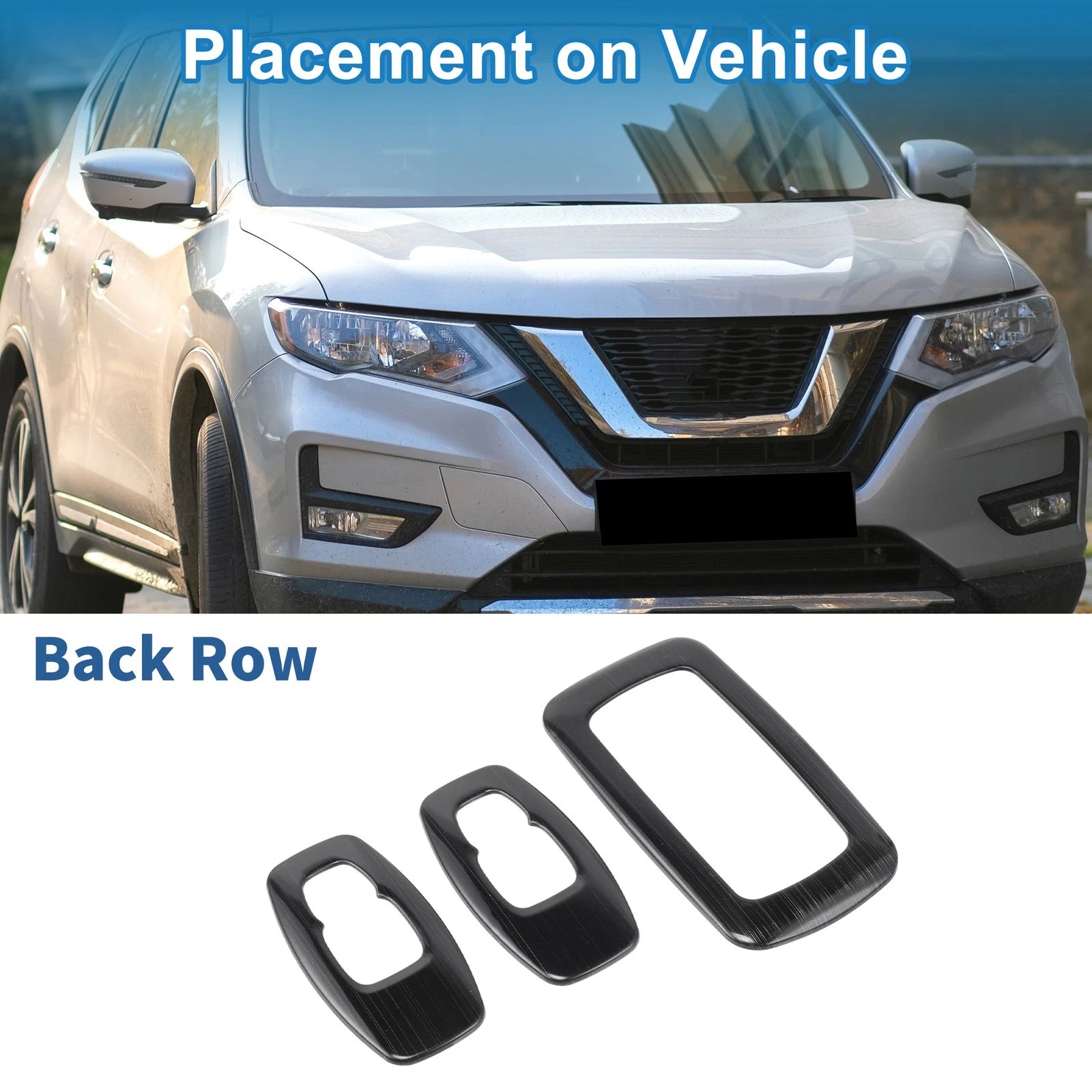 Set of 2 Headlight Trim Bezels for Nissan Rogue (2021–2024)