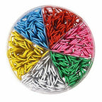 300 Paper Clips 2 Inch in 6 Colors: White, Yellow, Pink, Red, Blue, Green