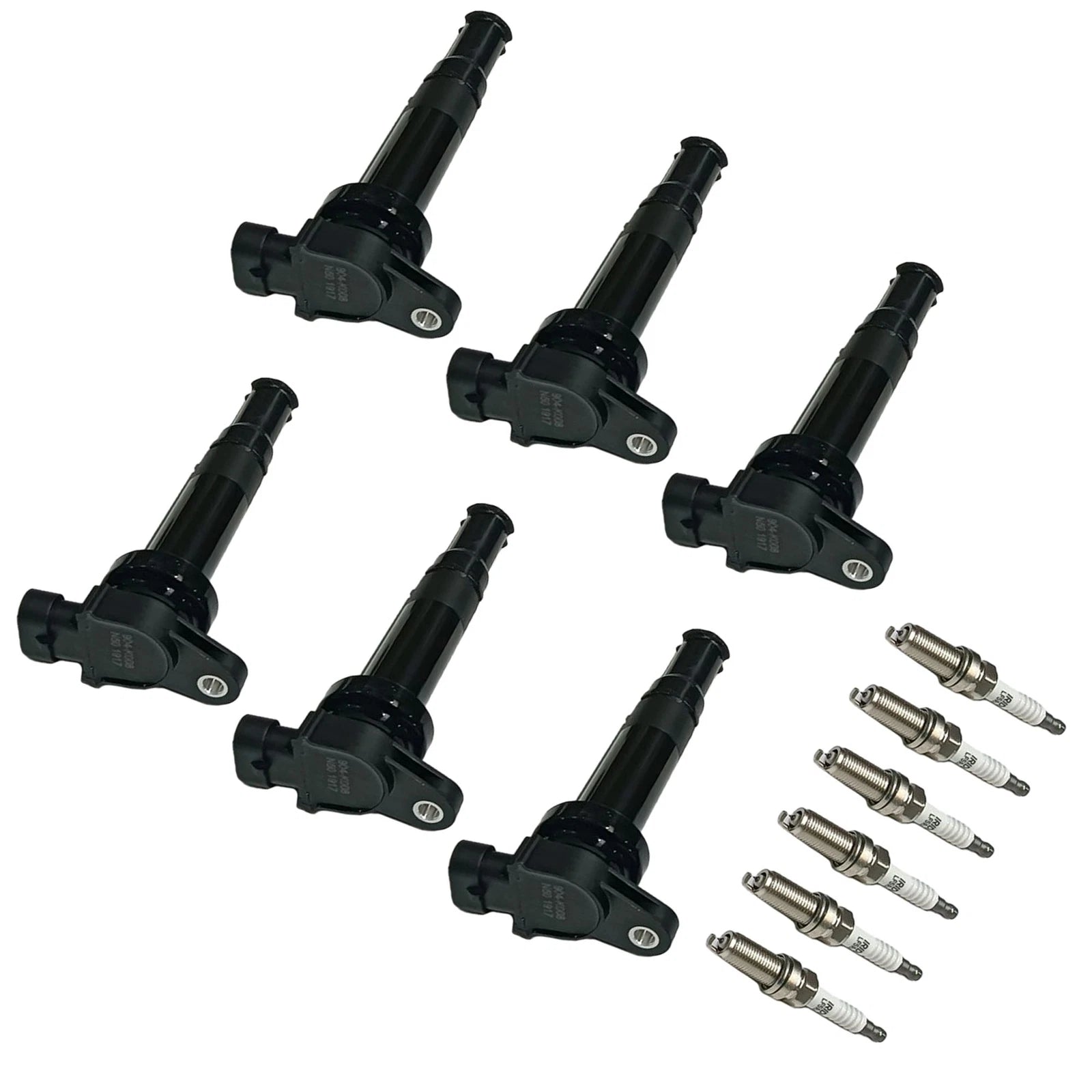 Set of 6 Ignition Coils & Spark Plugs for Hyundai Santa Fe (2007–2009)