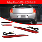 2X Red LED Rear Bumper Reflector Tail Lights for Chrysler 300 (2015–2022)