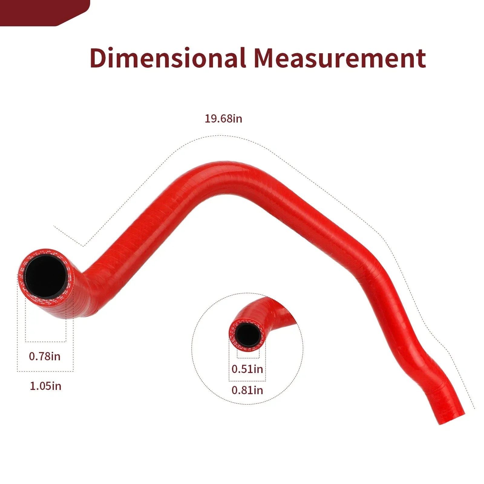 Red Engine Vent Hose for Polaris Ranger XP 570 Full-Size (2014–2019)
