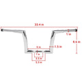 10" Chrome Rise Ape Hanger Handlebar for Harley (Fits )