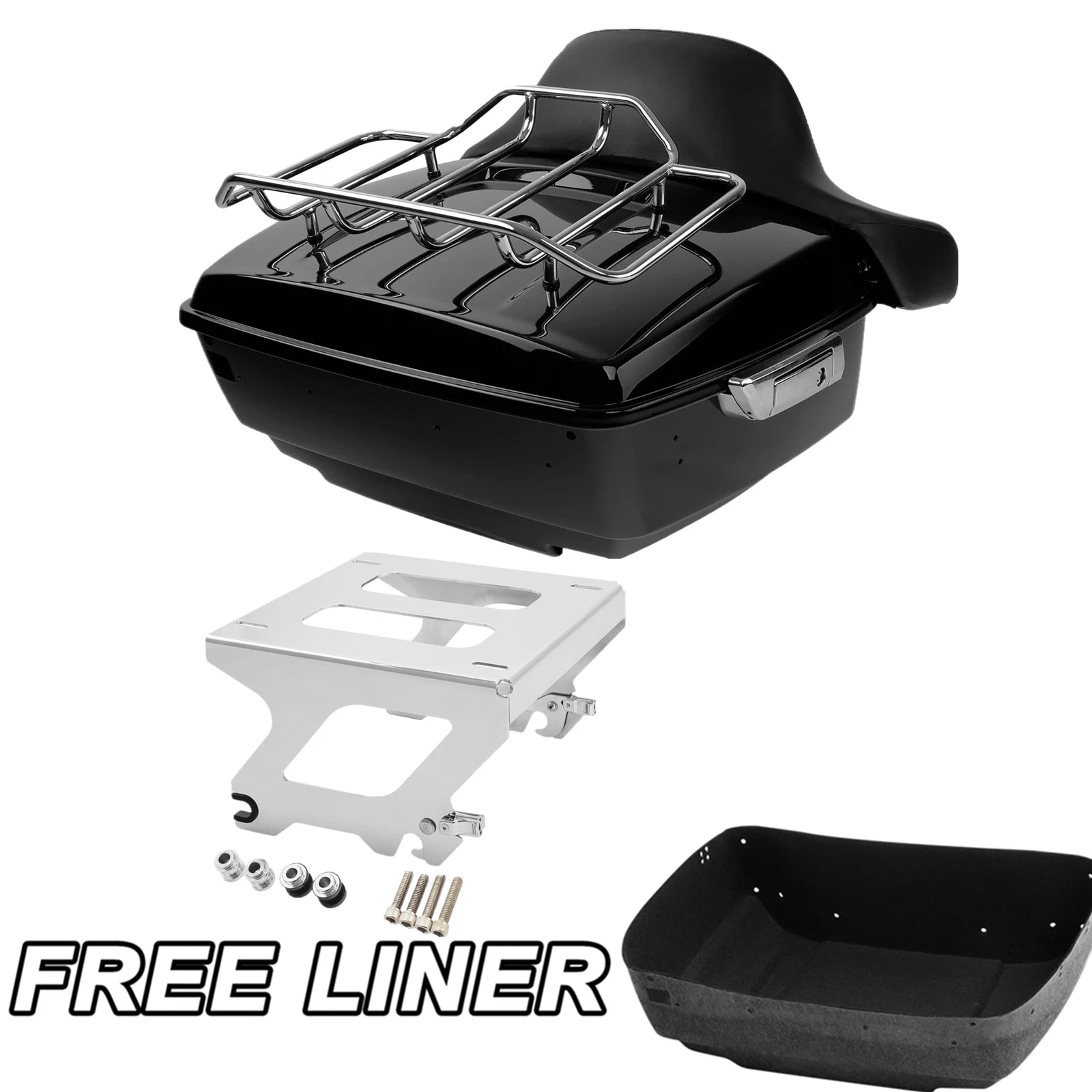 Trunk Backrest Solo Mount Rack for Harley Low Rider ST FXLRST (2022–2025)