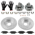 Set of 2 Rear Brake Rotors and Calipers with Pads for Pontiac Pursuit/G6 (2005–2010)