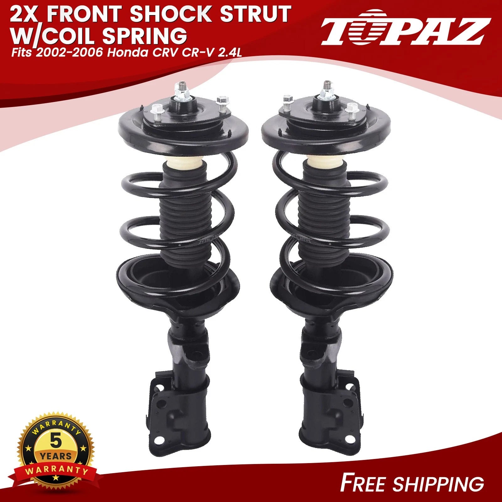 2X Front Struts Shock Absorbers for Honda CR-V (2002–2006)