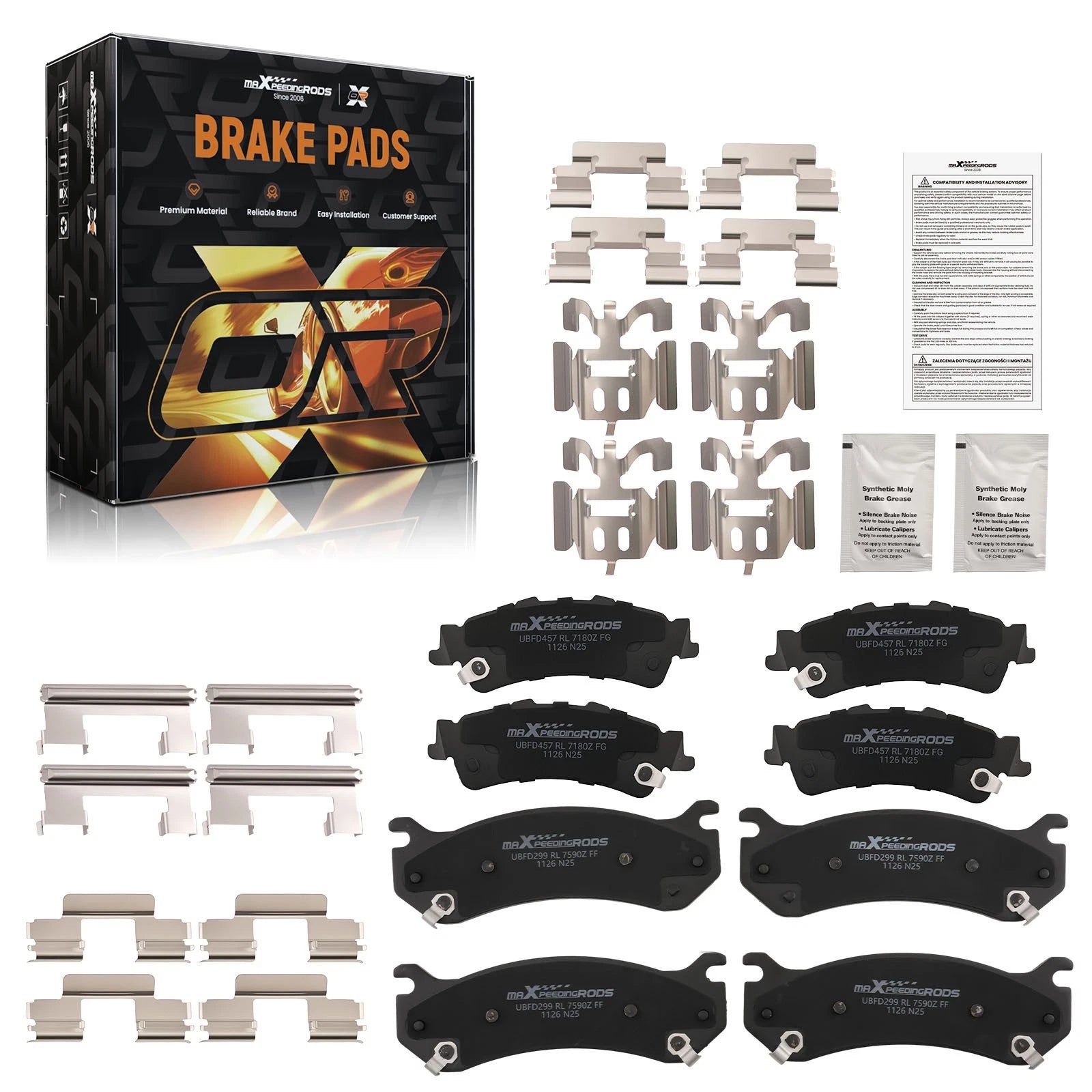 Ceramic Brake Pads Kit for Chevrolet Tahoe/GMC Yukon (2000–2001)