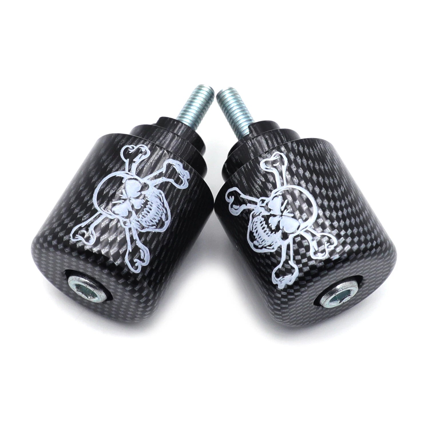 Skull Carbon Bar End for Honda CBR600RR CBR1000RR VFR800 RC51 CBR900RR (2003–2023)